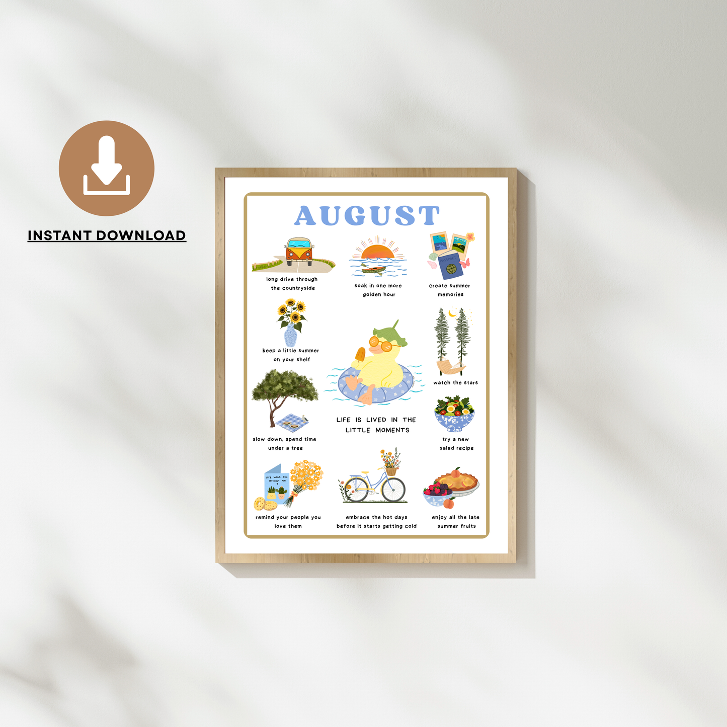 August Monthly Digital Art Print