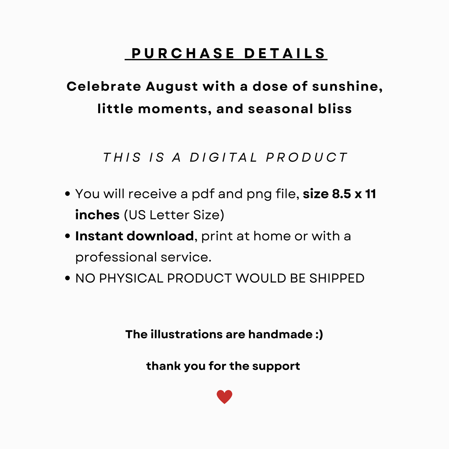 August Monthly Digital Art Print