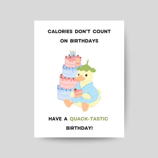 QUACK-TASTIC - Printable Birthday Pun Card