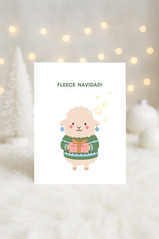 Fleece NAVIDAD - Printable Christmas Pun Card