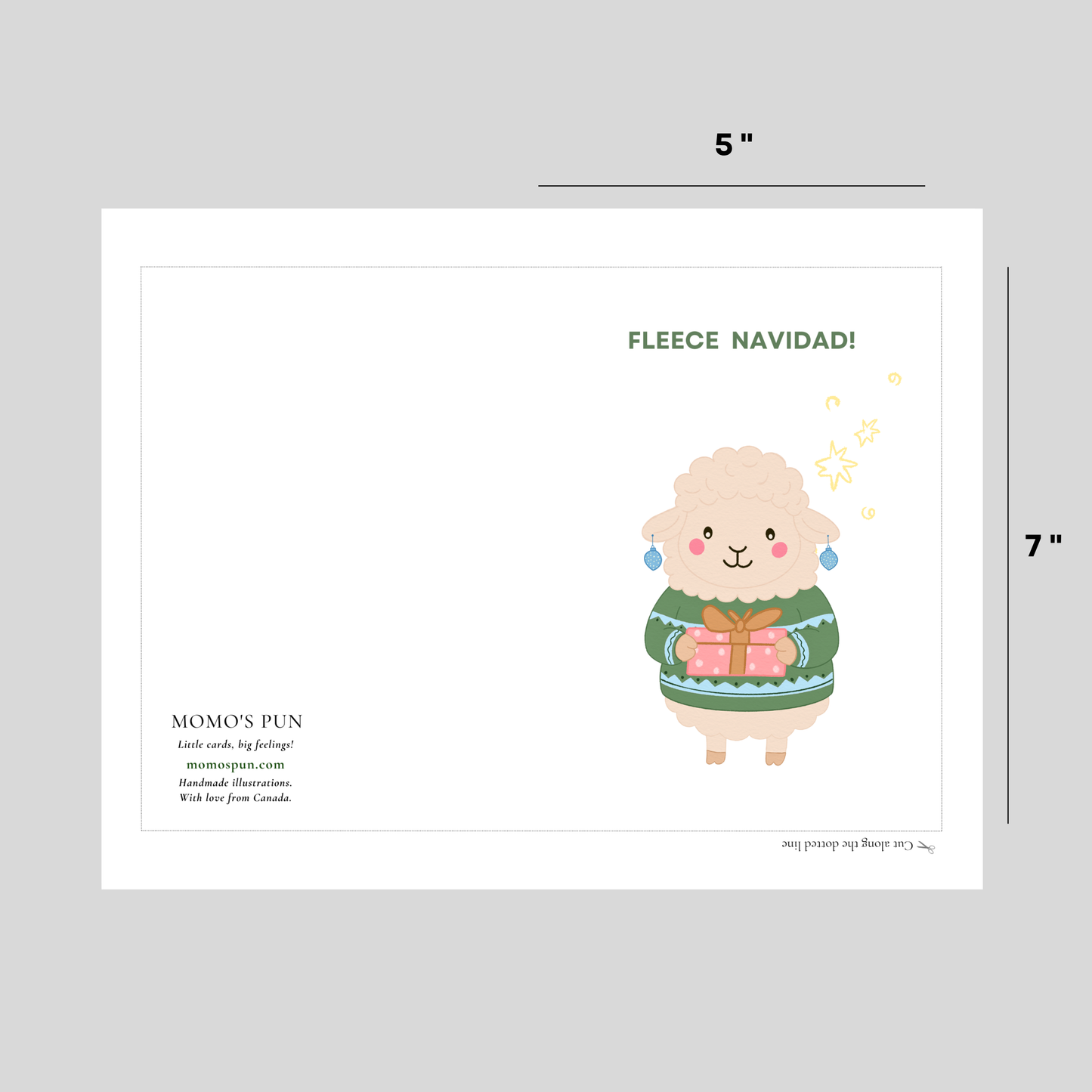 Fleece NAVIDAD - Printable Christmas Pun Card