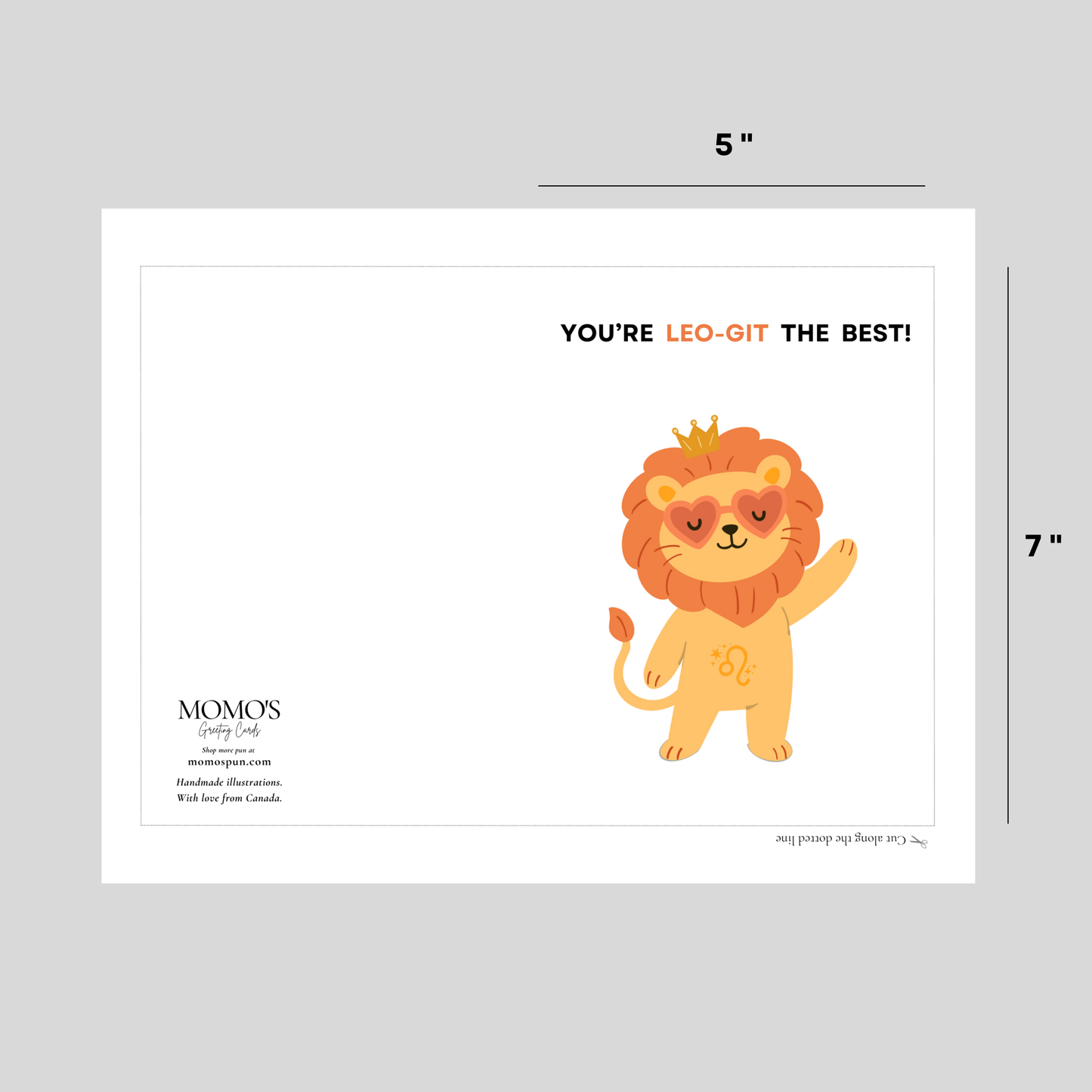 LEO-GIT the Best - Printable Zodiac Pun Card