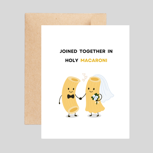 HOLY MACARONI - Wedding Pun Card