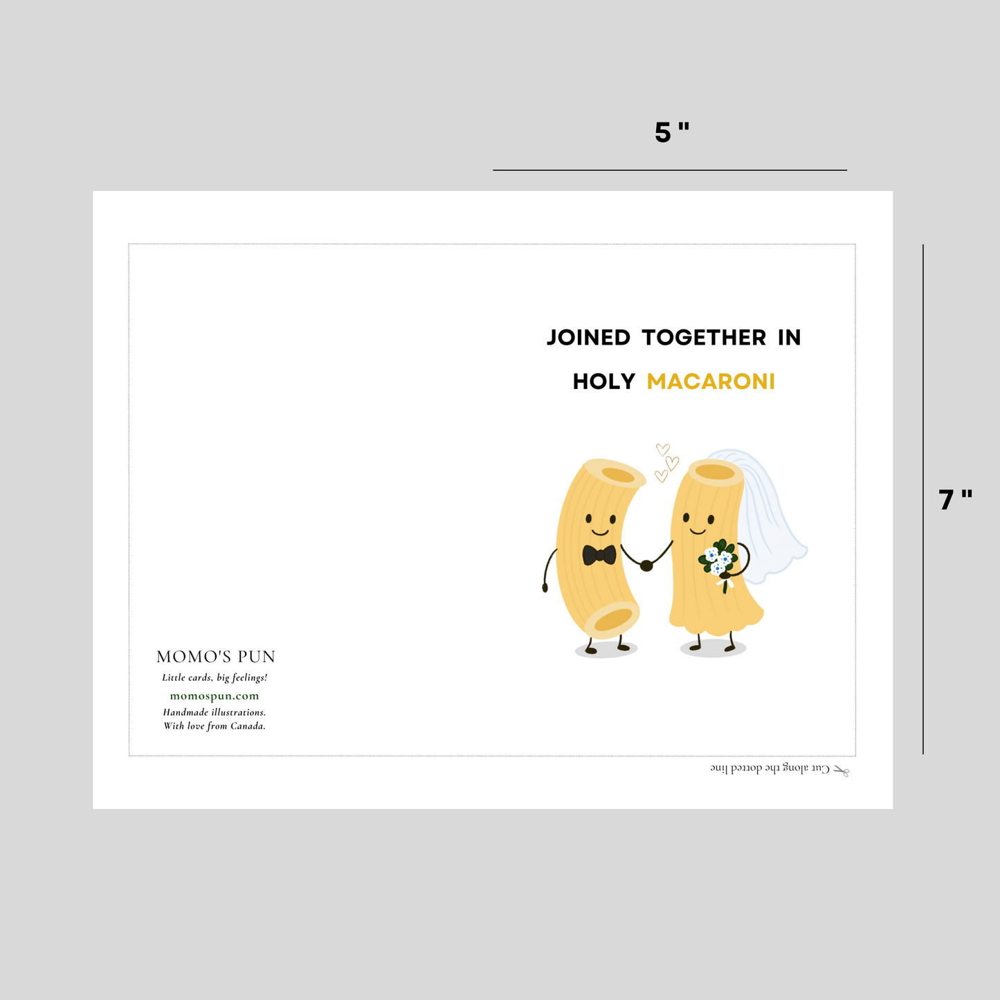 HOLY MACARONI - Printable Wedding Pun Card