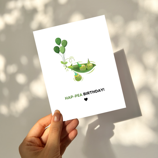 HAP-PEA - Birthday Pun Card