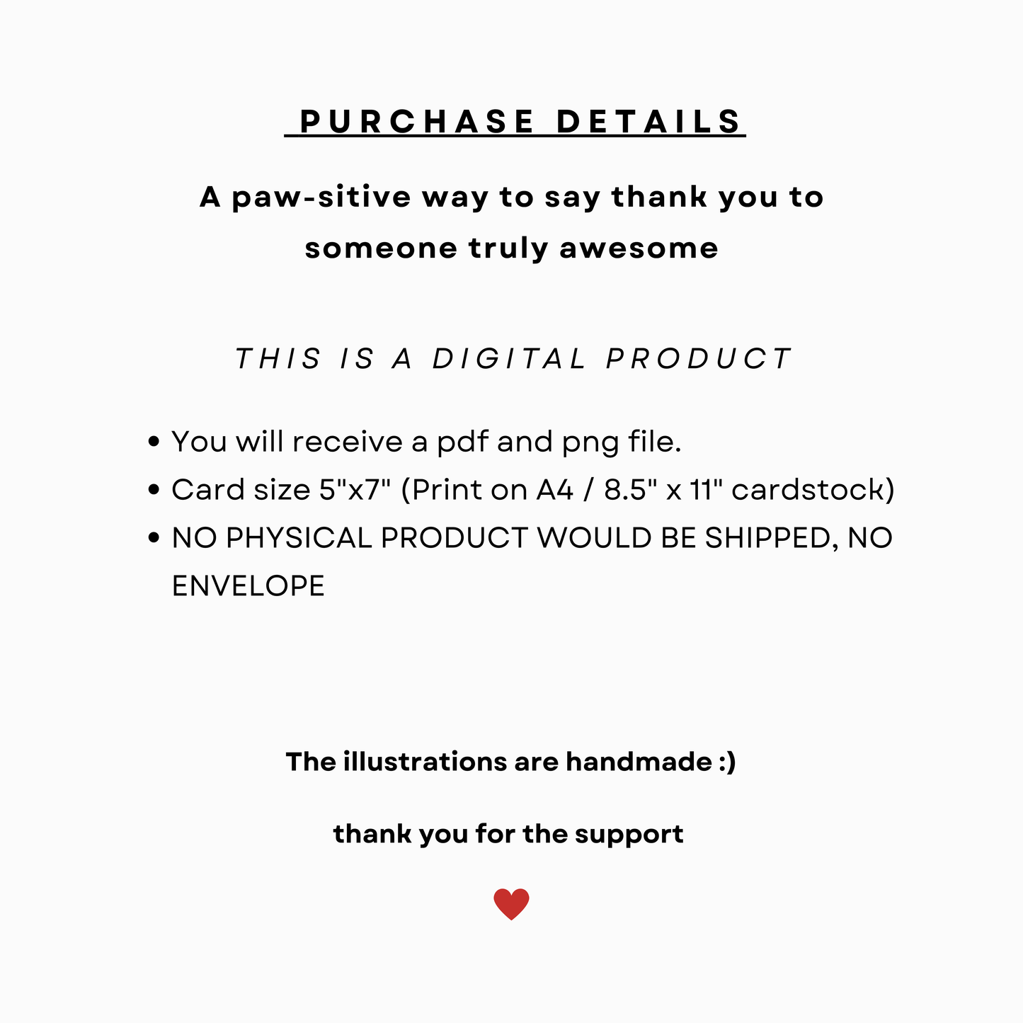 PAWSOME - Printable Thank You Pun card