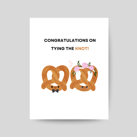 Tying the Knot - Printable Wedding Pun Card