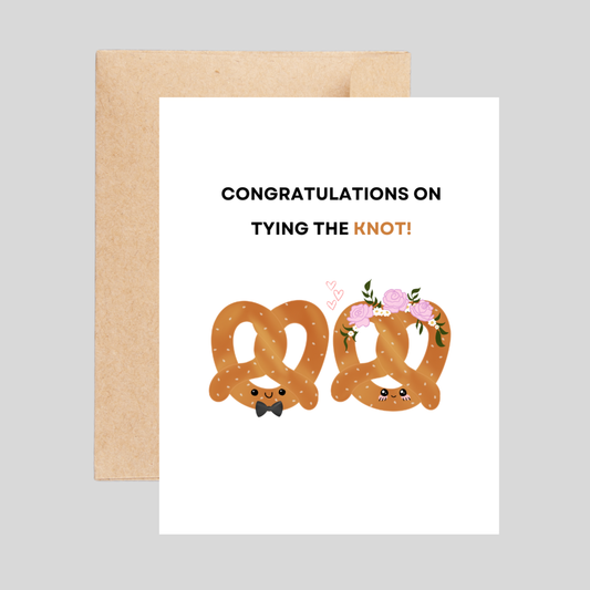 Tying the Knot - Wedding Pun Card