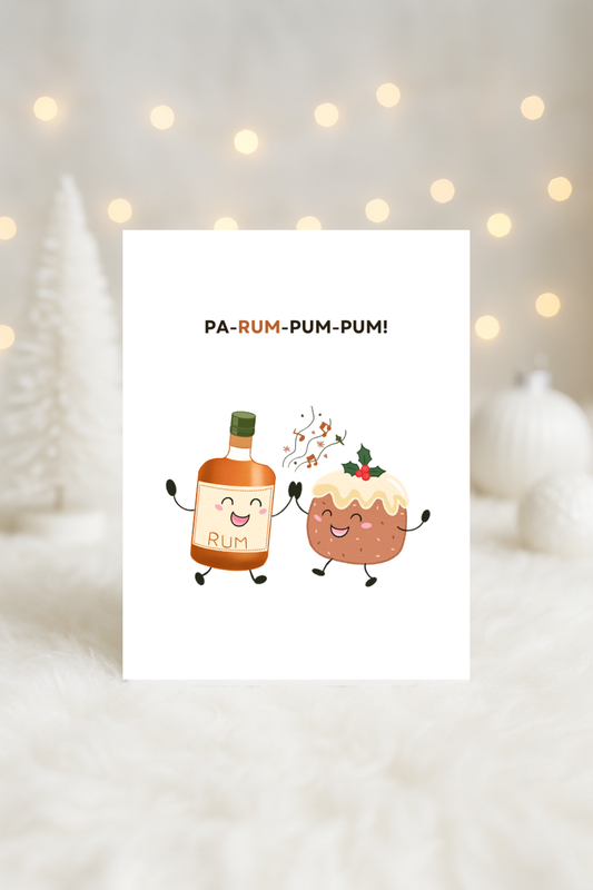 Pa-RUM-PUM - Christmas Pun Card