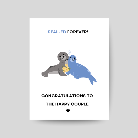 SEALed Forever - Printable Wedding Pun Card