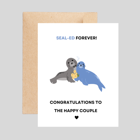 SEALed Forever - Wedding Pun Card