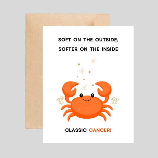 Classic CANCER - Zodiac Pun Card