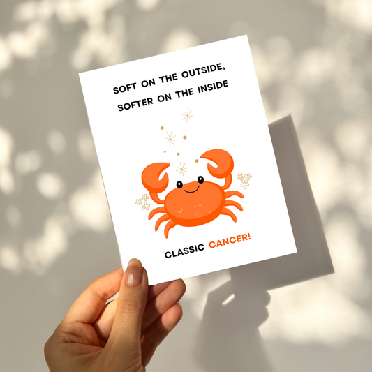Classic CANCER - Zodiac Pun Card