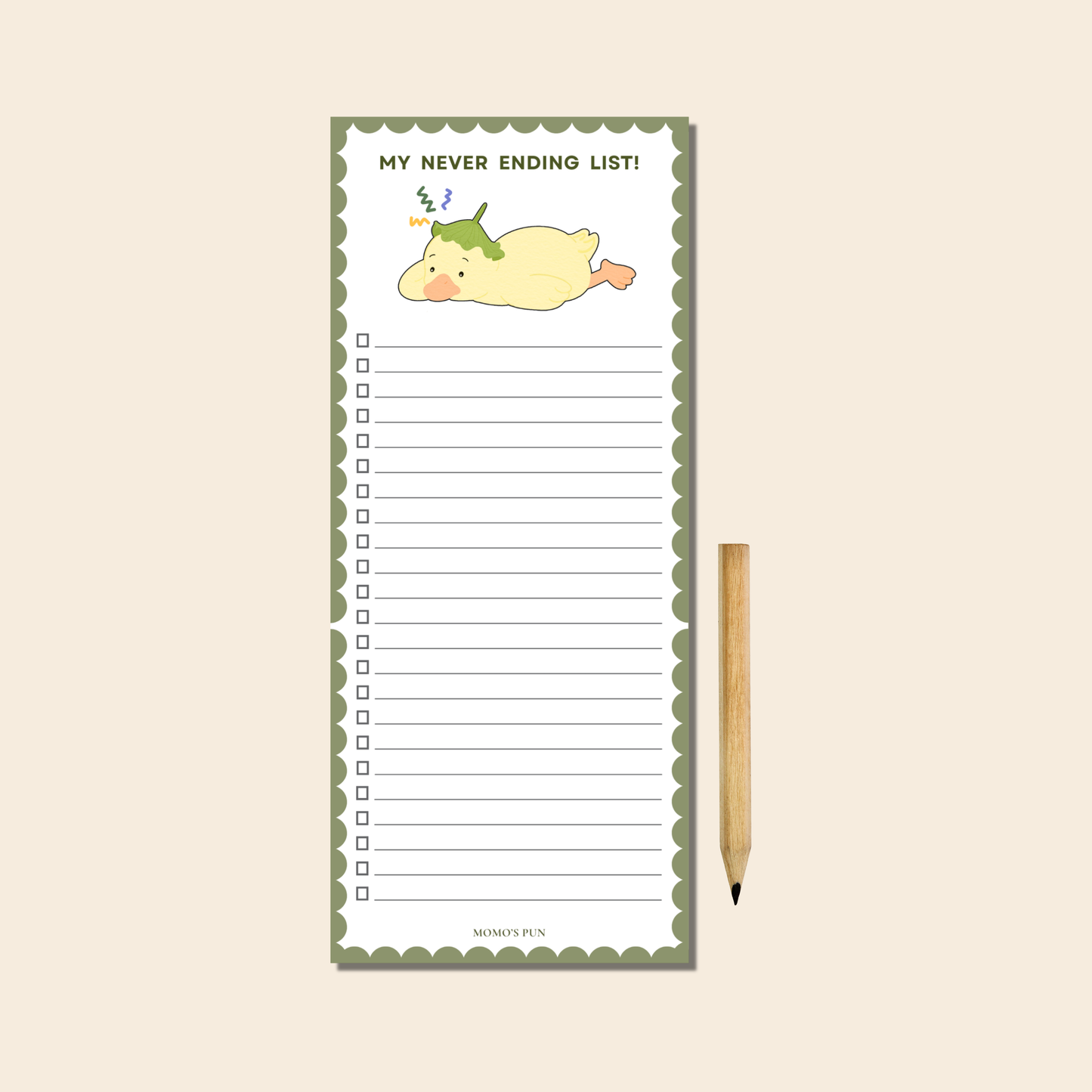 My Never Ending list - Notepad