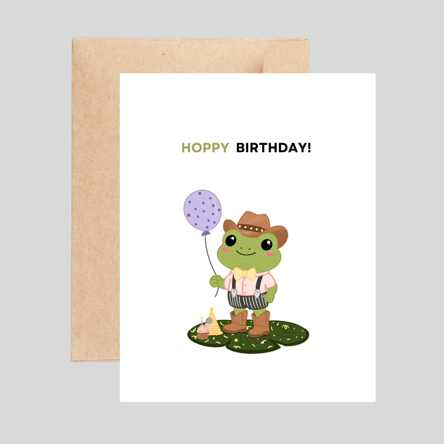 HOPPY Birthday Froggy - Birthday Pun Card