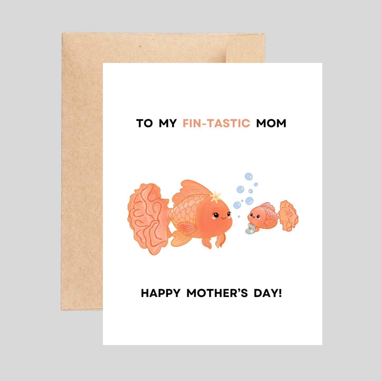 FIN-TASTIC Mom - Mother's Day Card