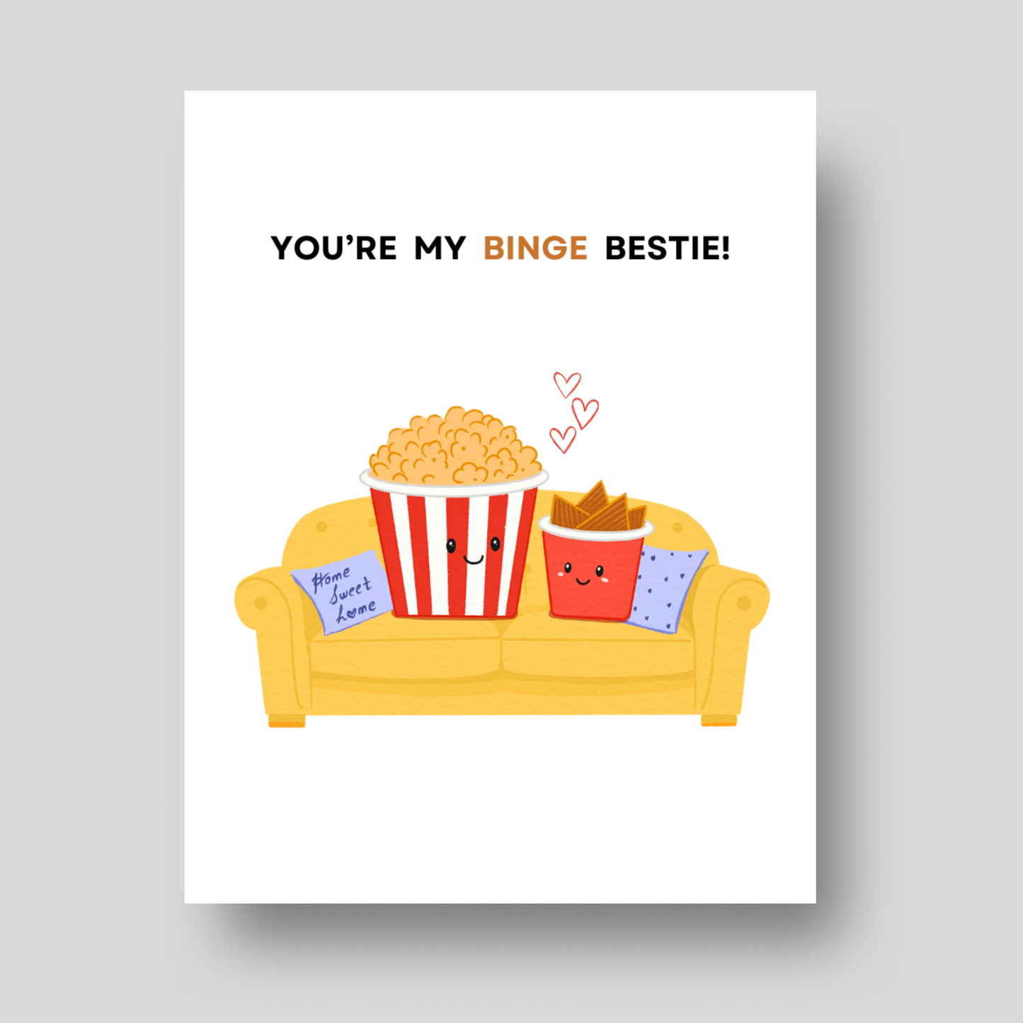 BINGE Bestie - Pun Card