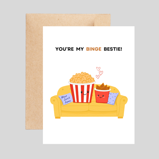 BINGE Bestie - Pun Card