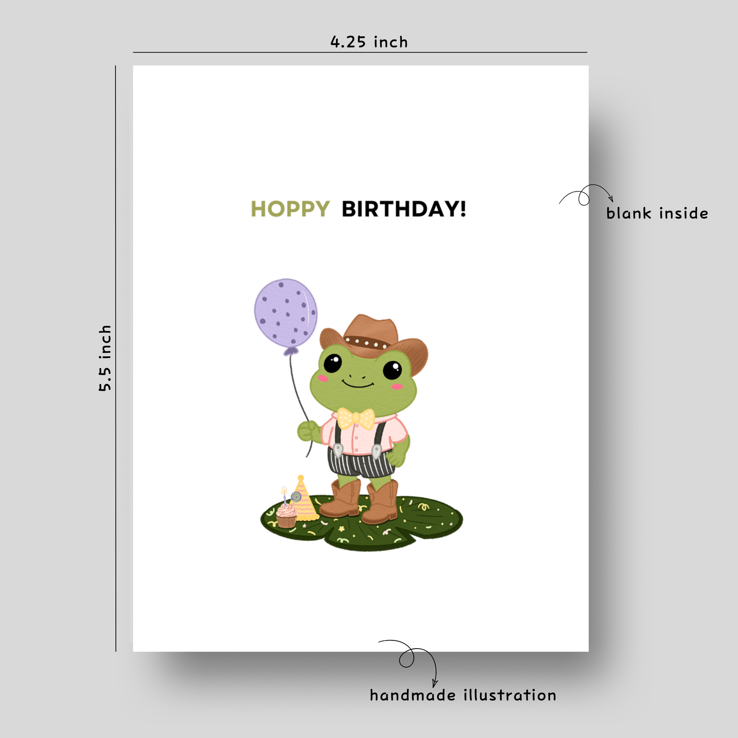 HOPPY Birthday Froggy - Birthday Pun Card