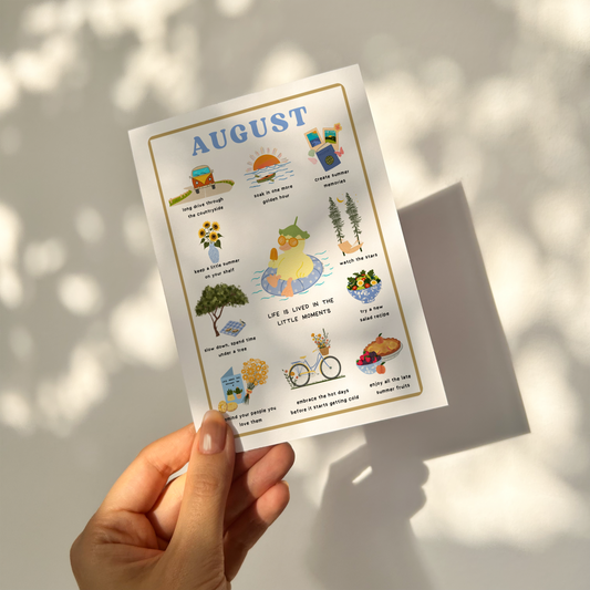 August Monthly Digital Art Print