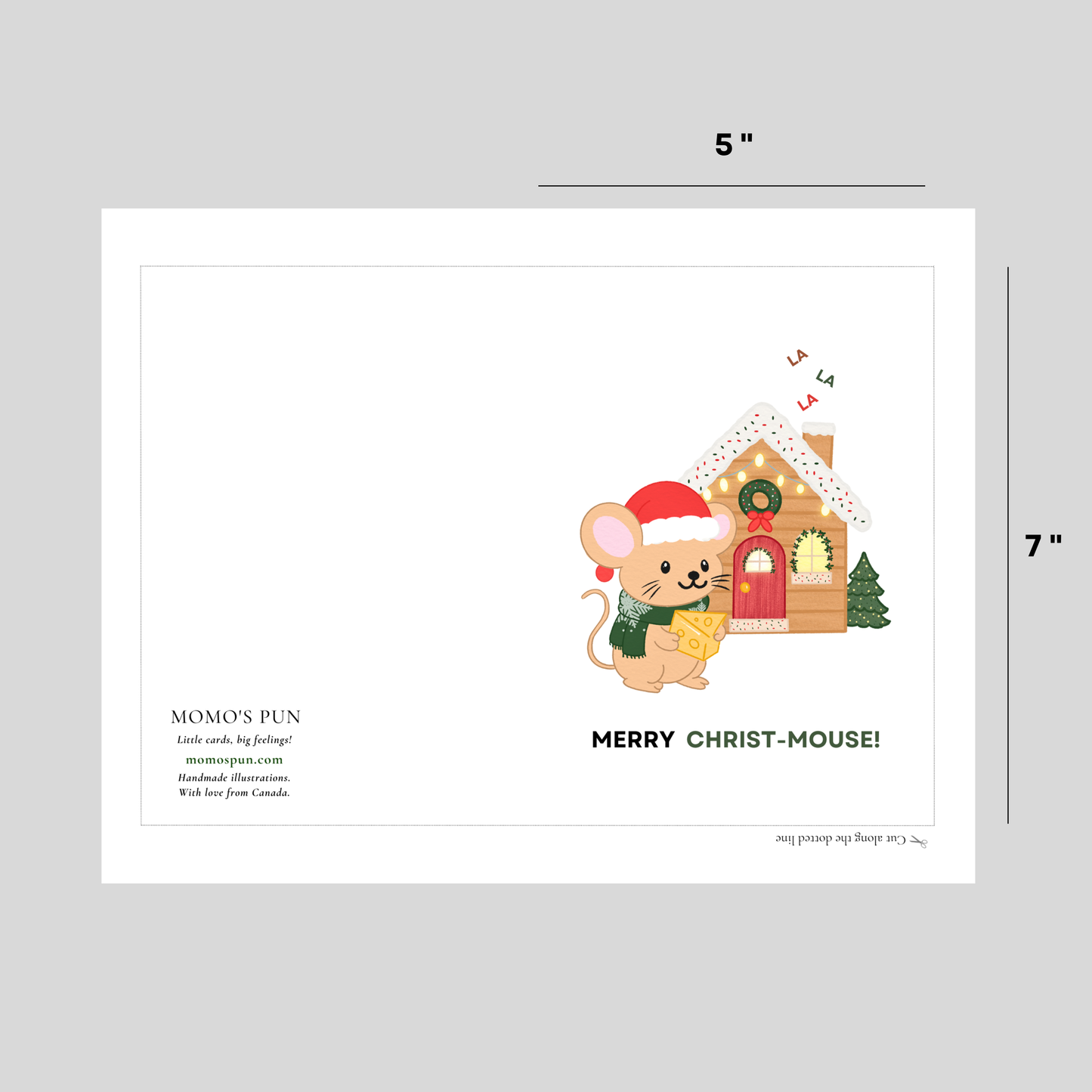 CHRIST-MOUSE - Printable Christmas Pun Card