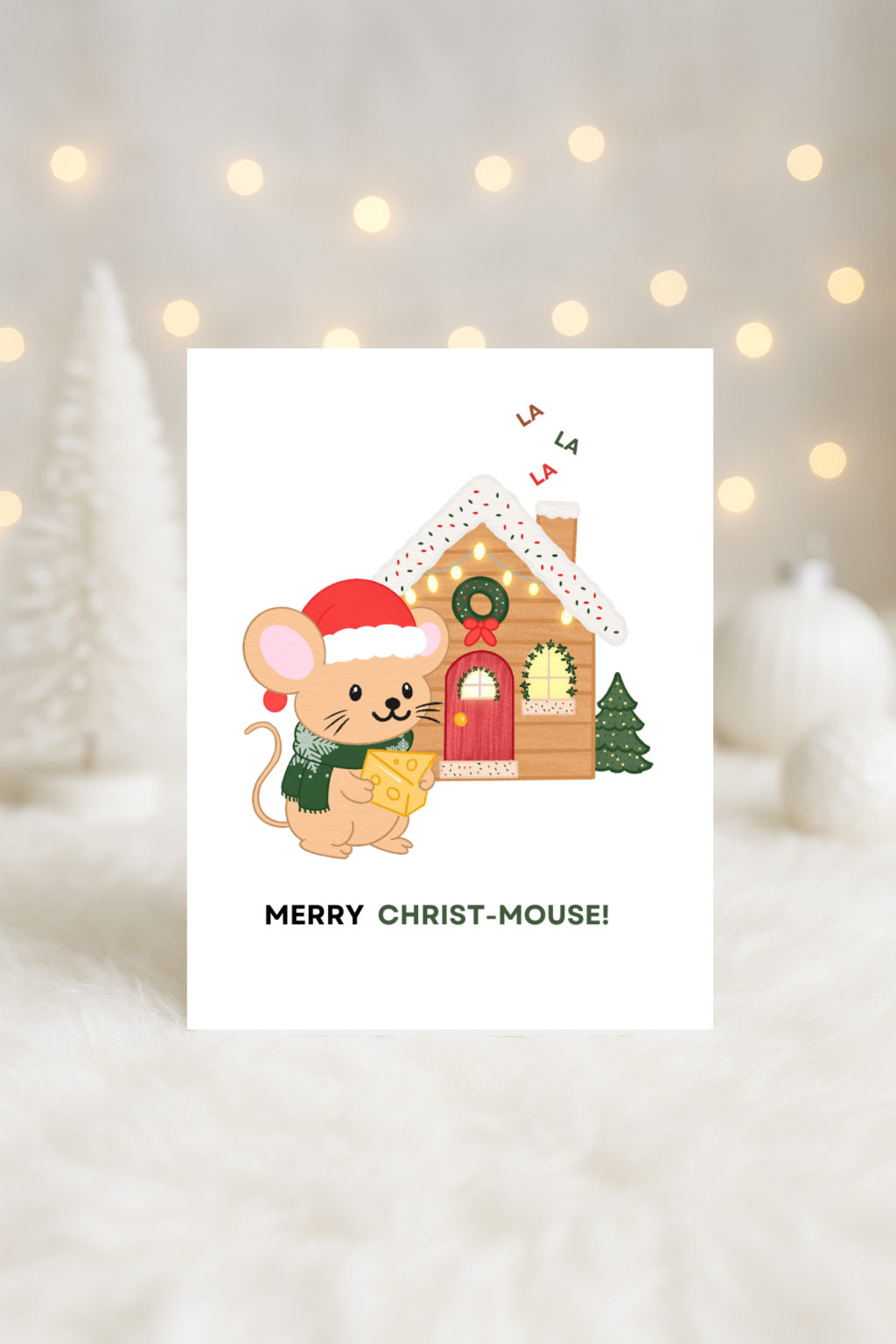 CHRIST-MOUSE - Christmas Pun Card
