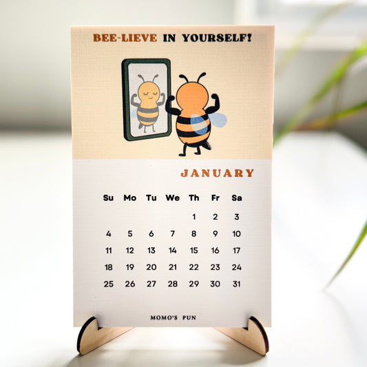 Funny And Inspirational Desk Calendar 2026