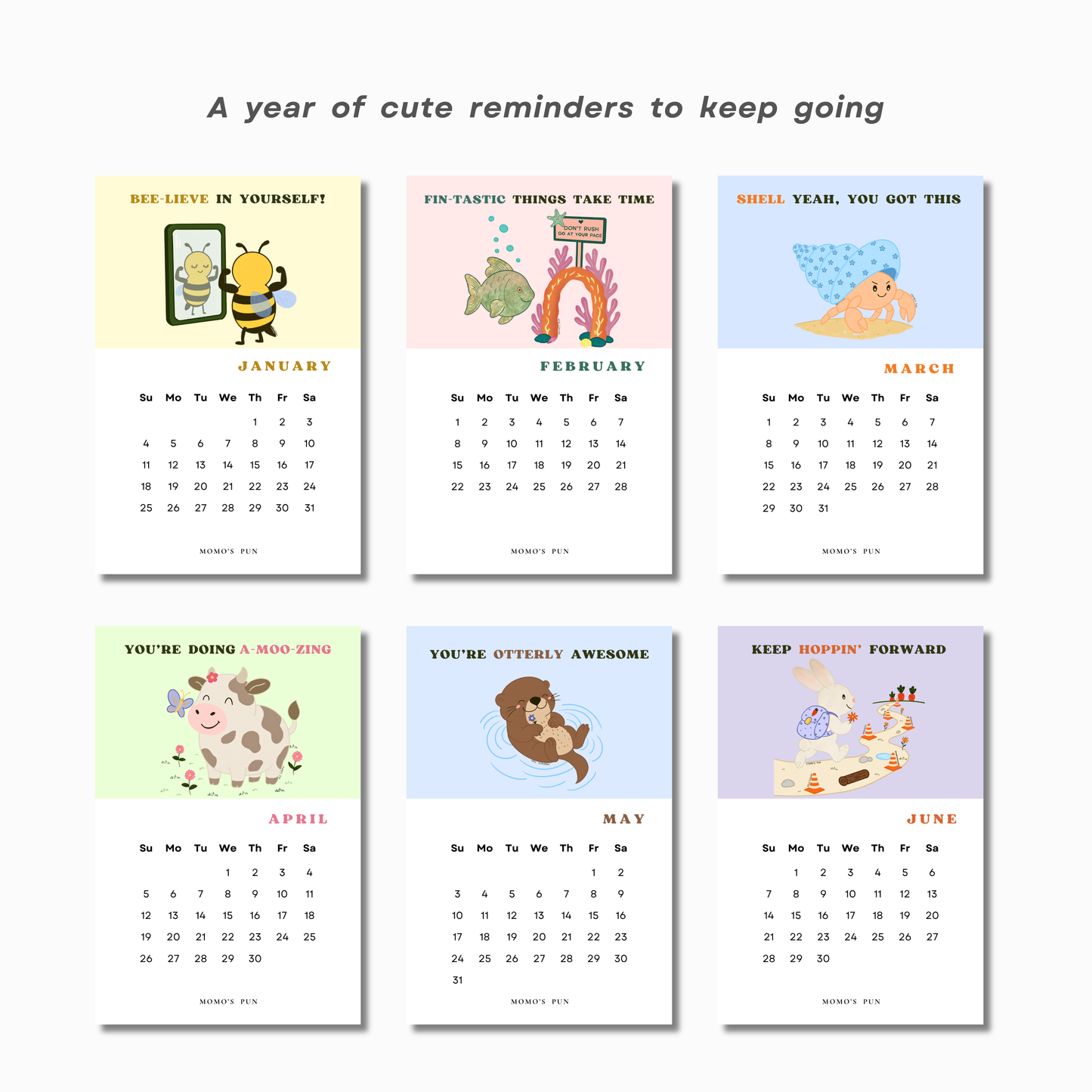 Funny And Inspirational Desk Calendar 2026