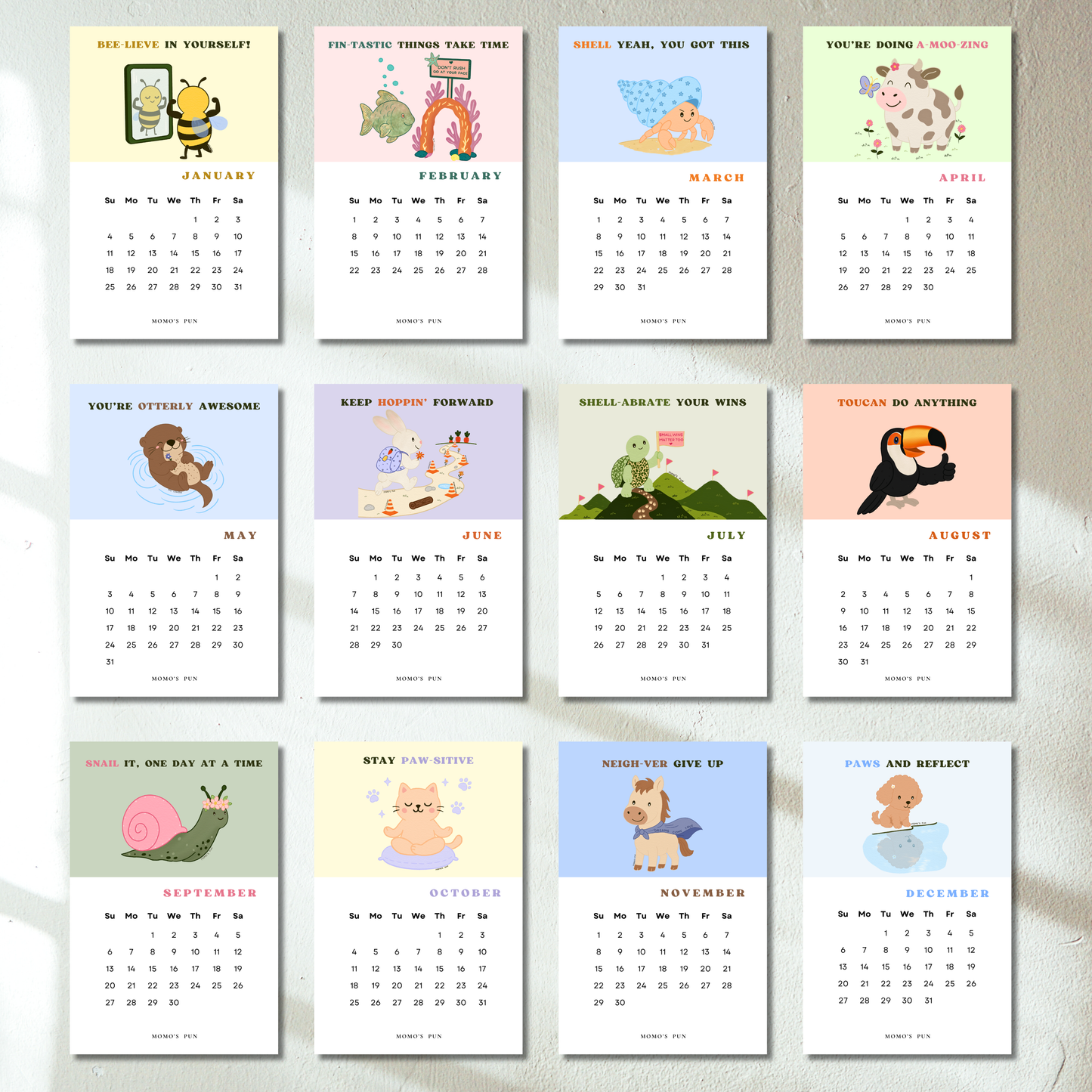 Funny And Inspirational Desk Calendar 2026
