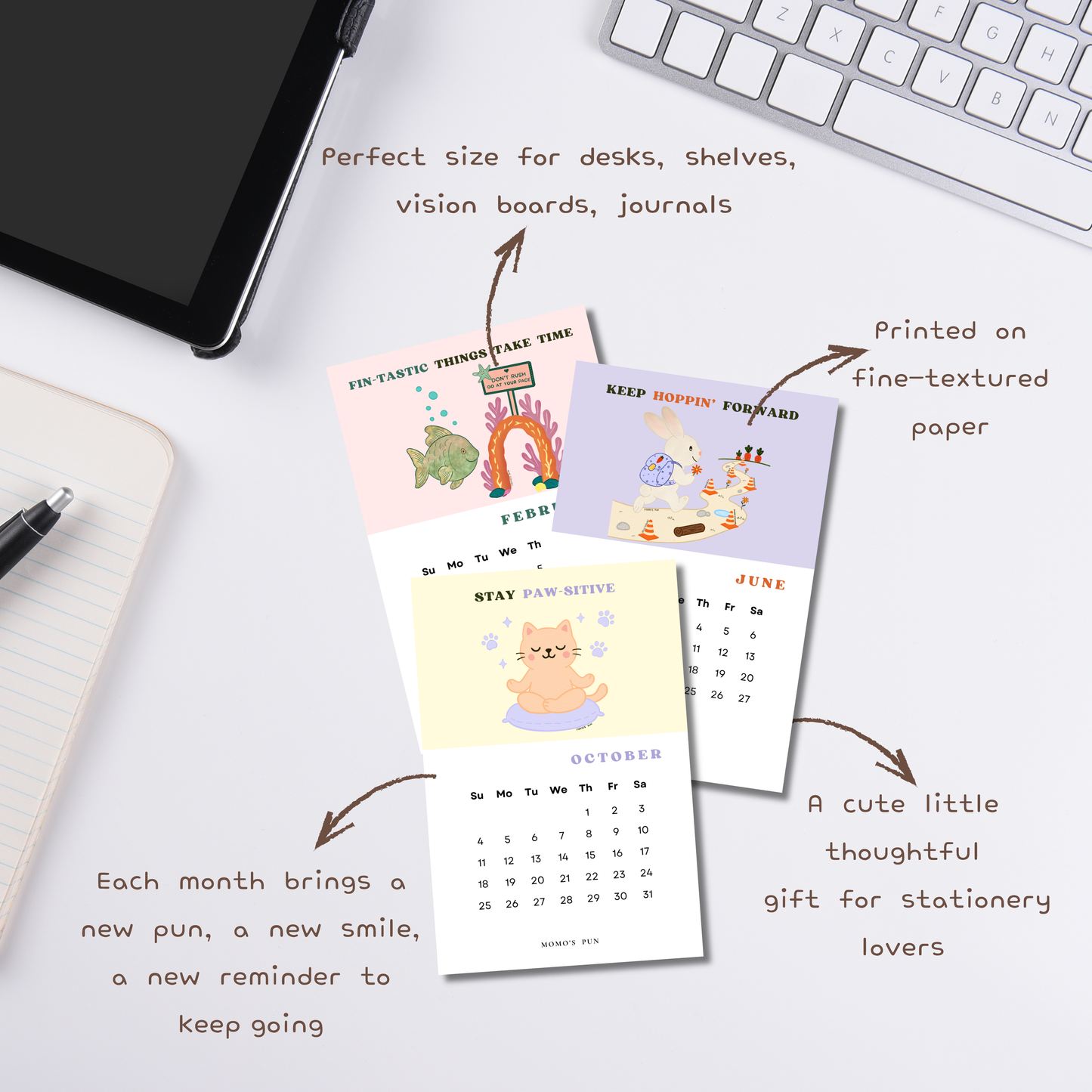 Funny And Inspirational Desk Calendar 2026