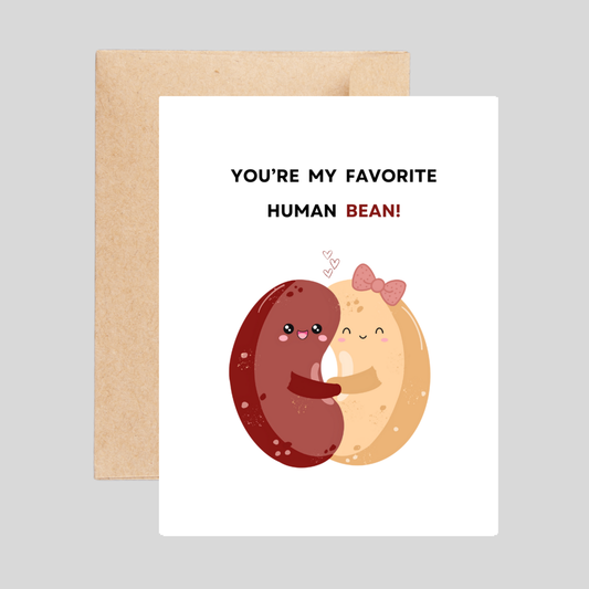 Human BEAN - Love Pun Card