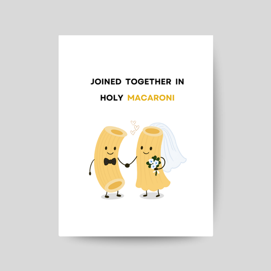 HOLY MACARONI - Printable Wedding Pun Card