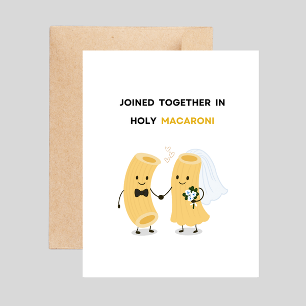 HOLY MACARONI - Wedding Pun Card