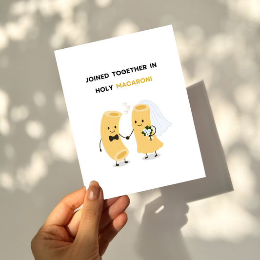 HOLY MACARONI - Wedding Pun Card