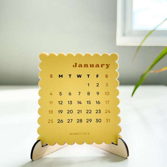 Cute Mini Desk Calendar 2026