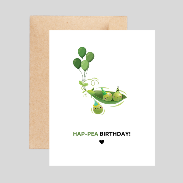 HAP-PEA - Birthday Pun Card