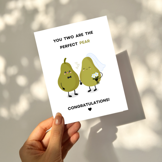 Perfect PEAR - Wedding Pun Card