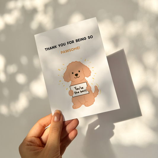 PAWSOME - Thank You Pun card