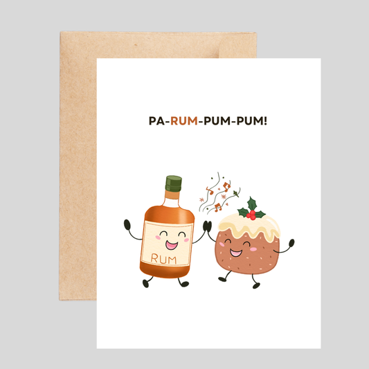Pa-RUM-PUM - Christmas Pun Card