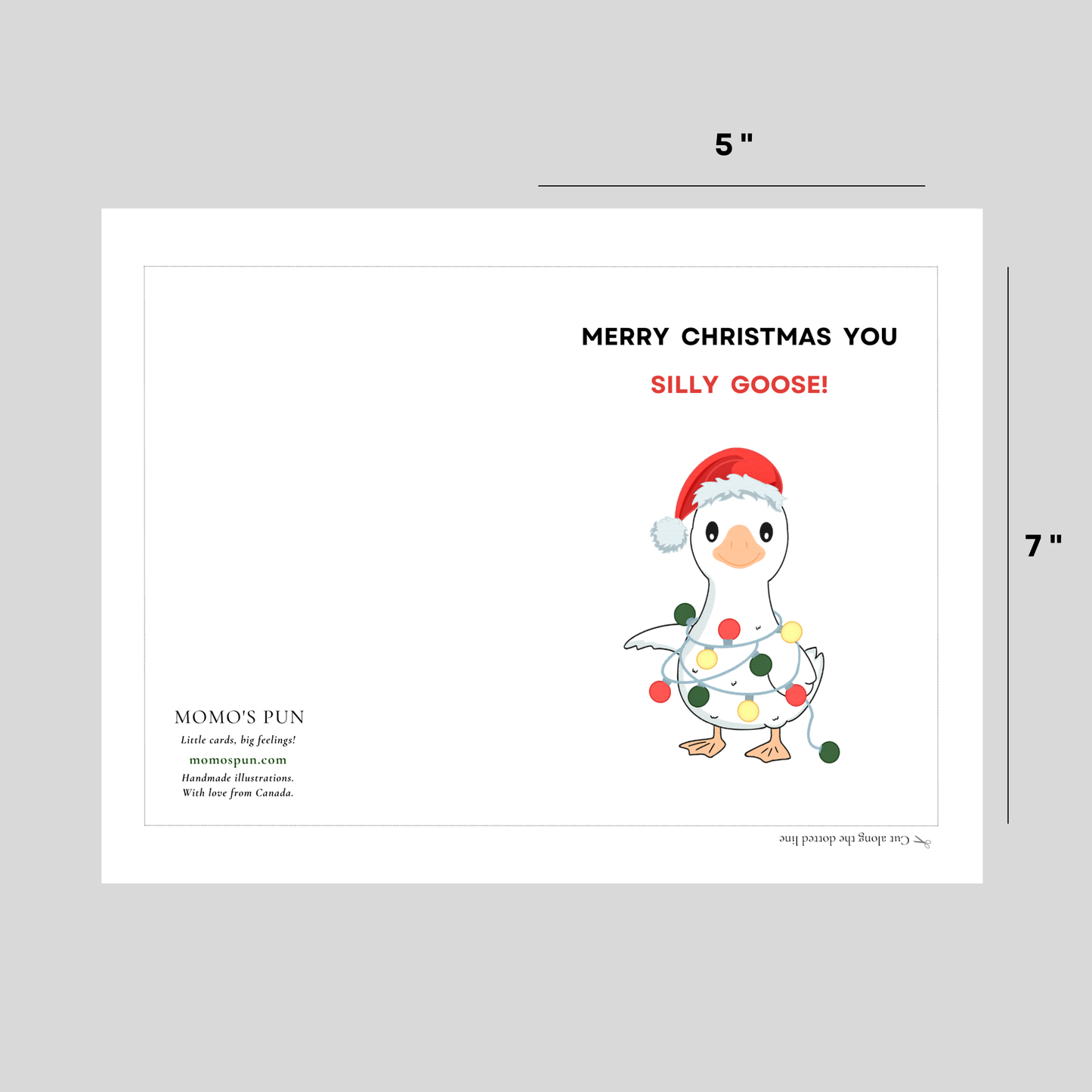 SILLY GOOSE - Printable Christmas Pun Card
