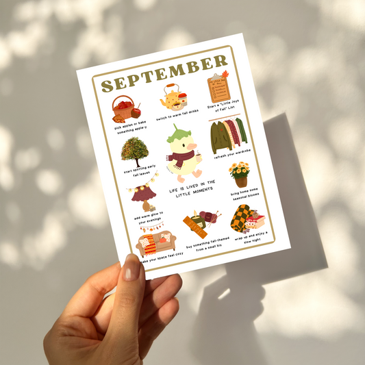 September Monthly Digital Art Print