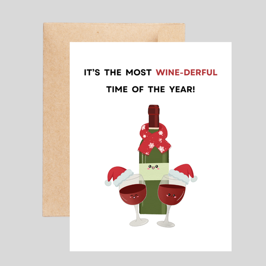 MOST WINE-DERFUL - Christmas Pun Card