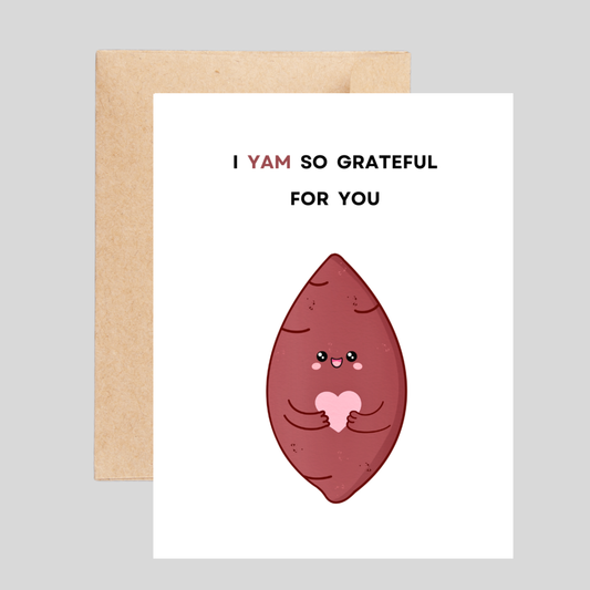 YAM GRATEFUL - Thanksgiving Pun Card