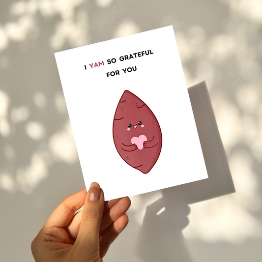 YAM GRATEFUL - Thanksgiving Pun Card