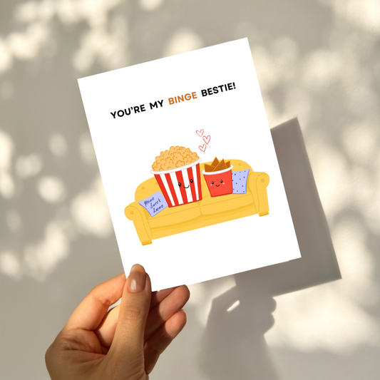 BINGE Bestie - Pun Card