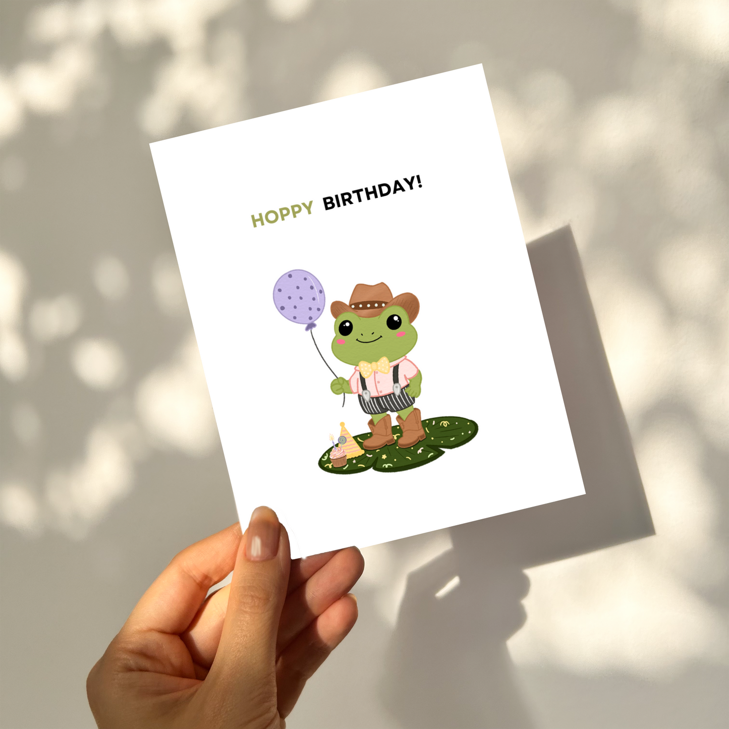 HOPPY Birthday Froggy - Birthday Pun Card